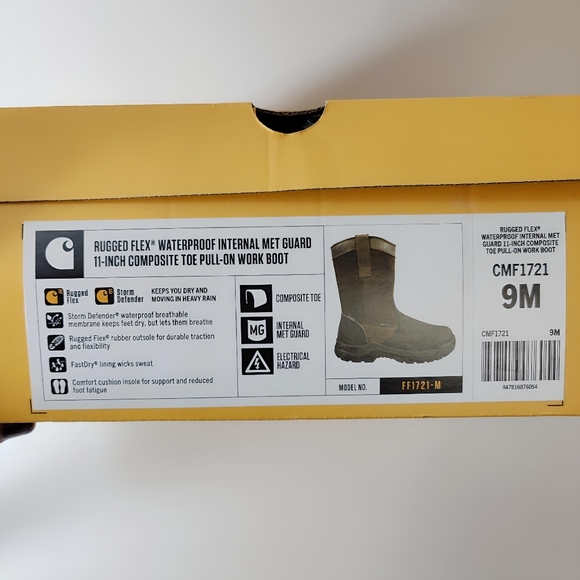 CARHARTT Rugged Flex CMF1721 11" Wellington Composite Toe MEN'S Size 9 M - Picture 9 of 10